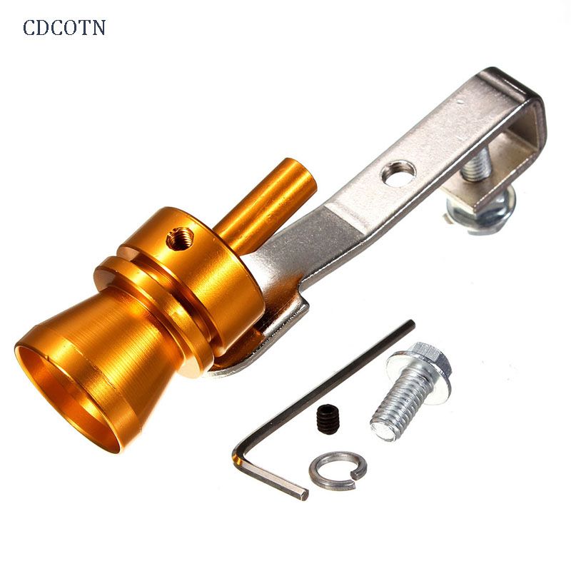 Gold Motorbike Car Blow Off Turbo Whistle Exhaust Muffler