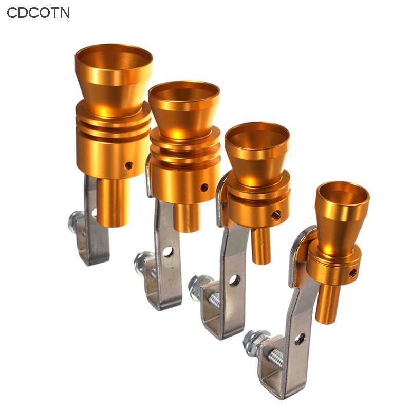 Gold Motorbike Car Blow Off Turbo Whistle Exhaust Muffler