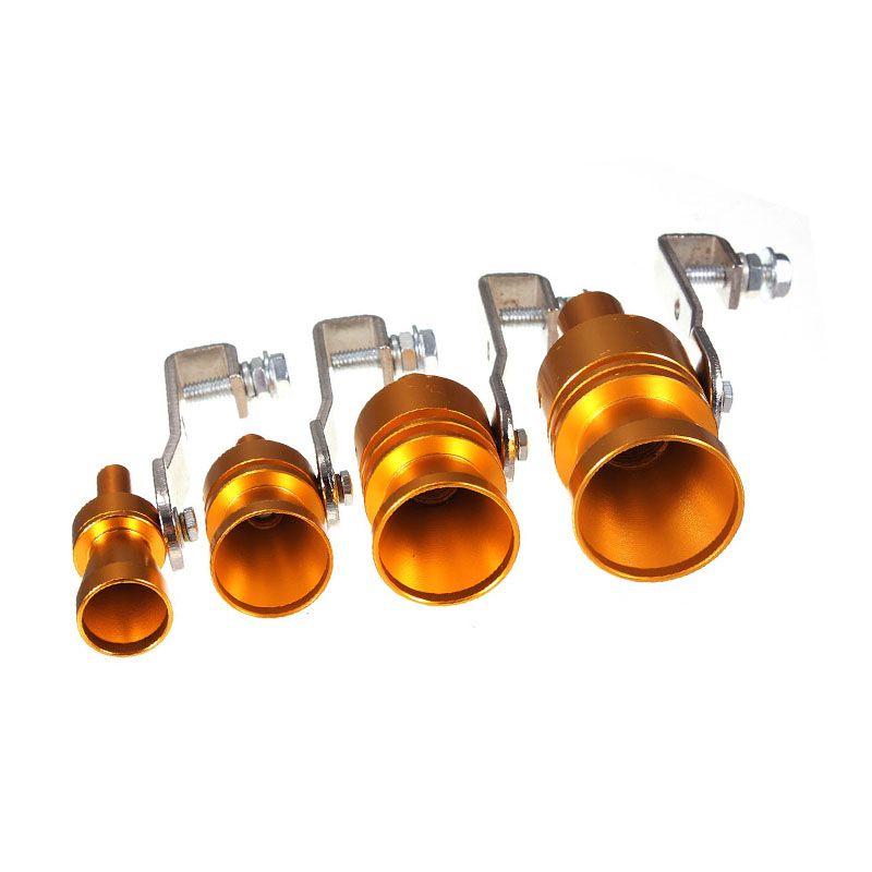 Gold Motorbike Car Blow Off Turbo Whistle Exhaust Muffler