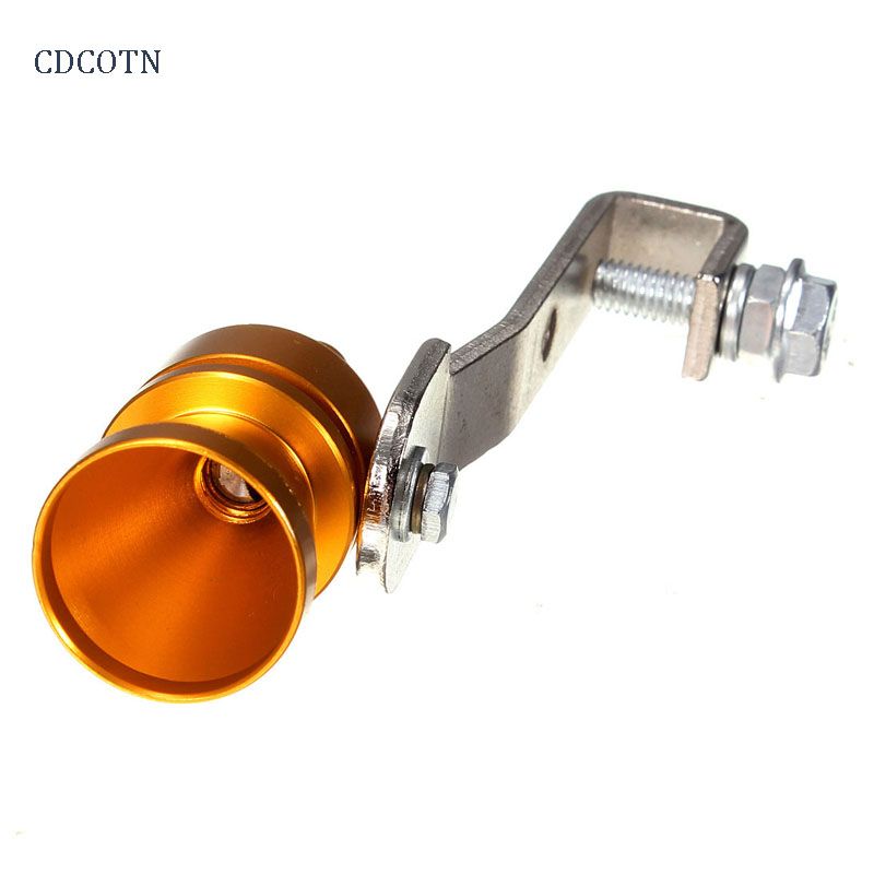 Gold Motorbike Car Blow Off Turbo Whistle Exhaust Muffler