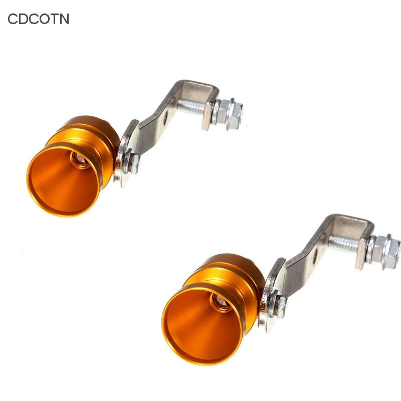 Gold Motorbike Car Blow Off Turbo Whistle Exhaust Muffler