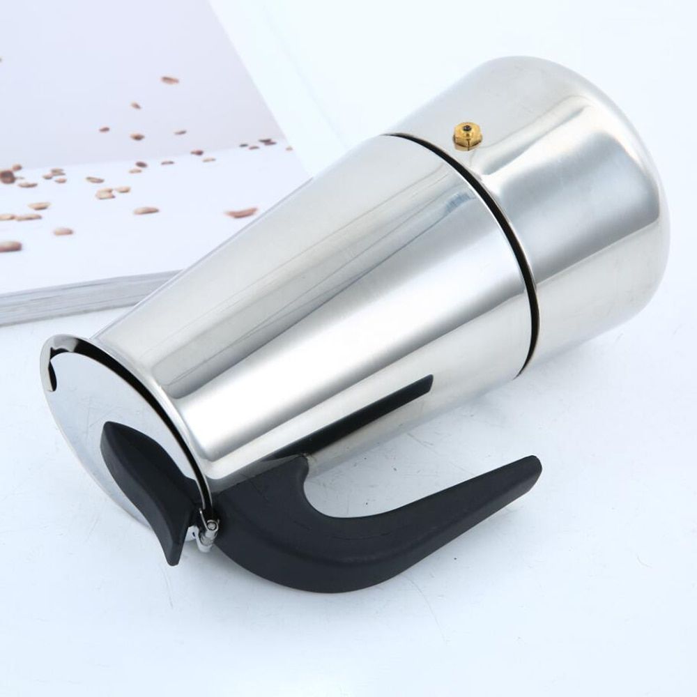 High Quality Stainless Steel Coffee Maker Portable Coffee Brewer Kettle Pot Espresso Moka Pot 100/200/300/450ML New(#450ml) YUA