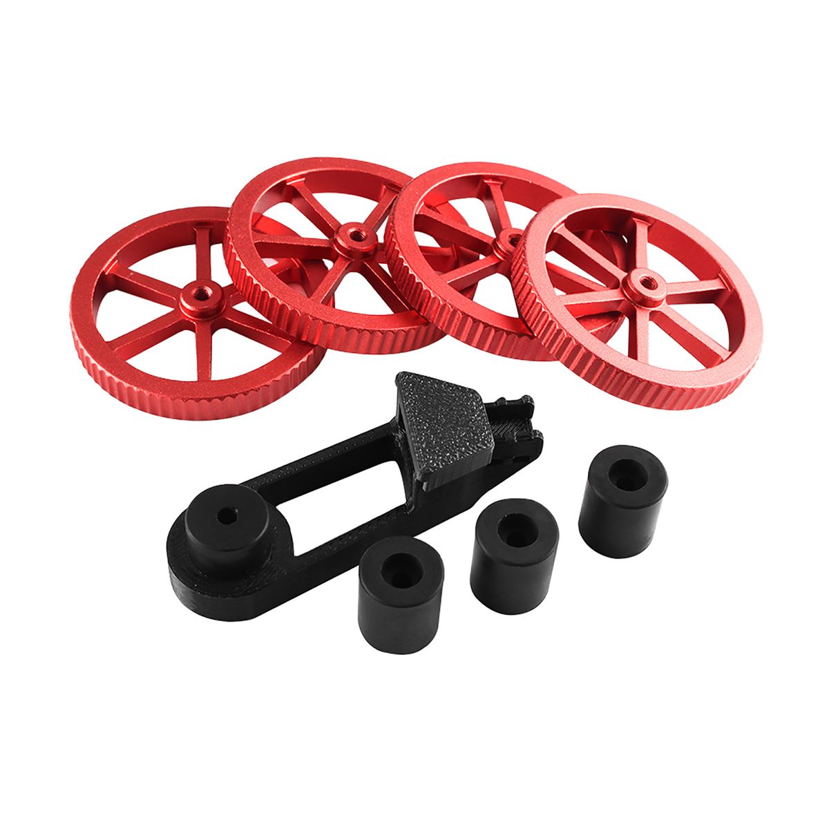 3D Printer Parts 4pcs Upgraded Red Aluminum Hand Twist