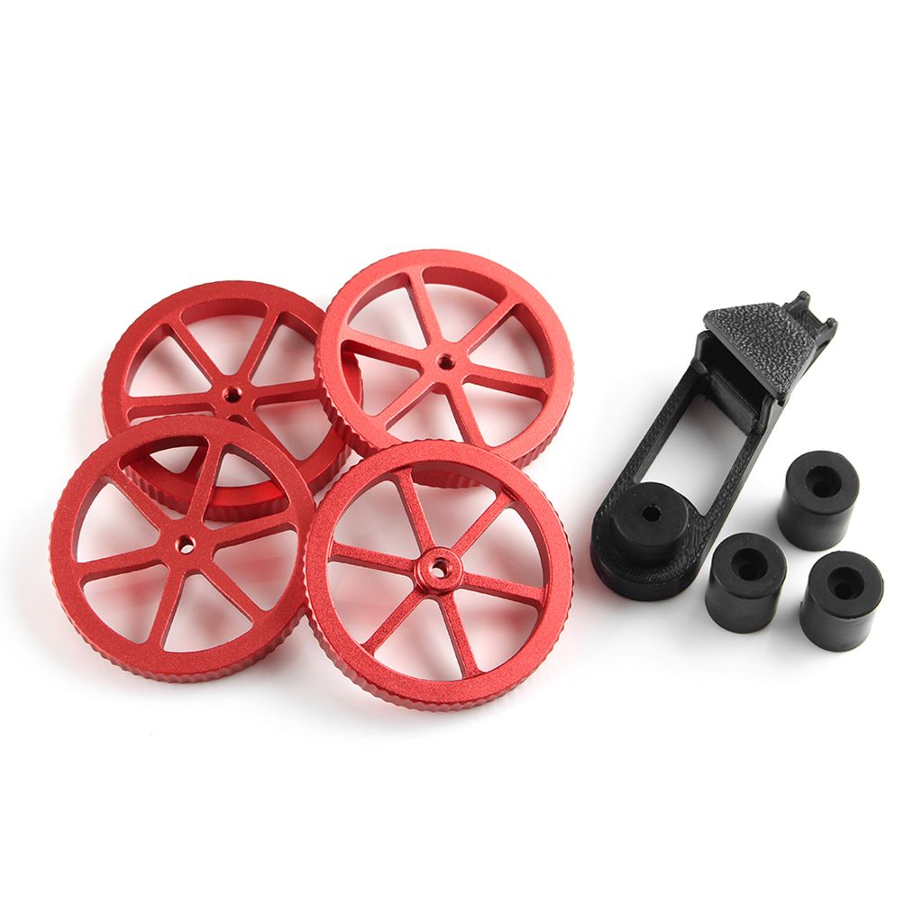 3D Printer Parts 4pcs Upgraded Red Aluminum Hand Twist