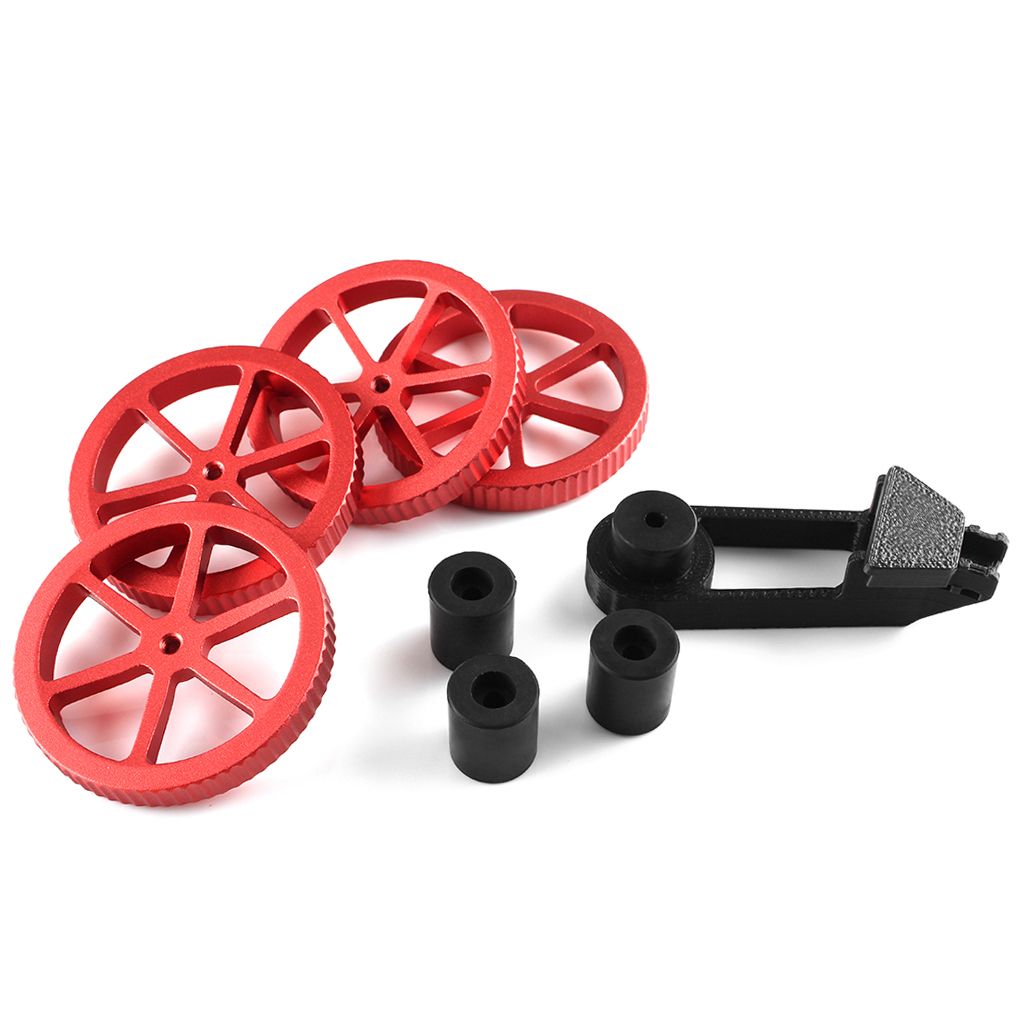 3D Printer Parts 4pcs Upgraded Red Aluminum Hand Twist