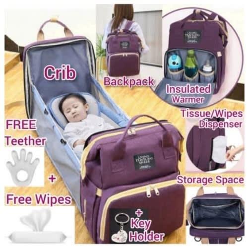 4-in-1 Convertible Baby Diaper Bag