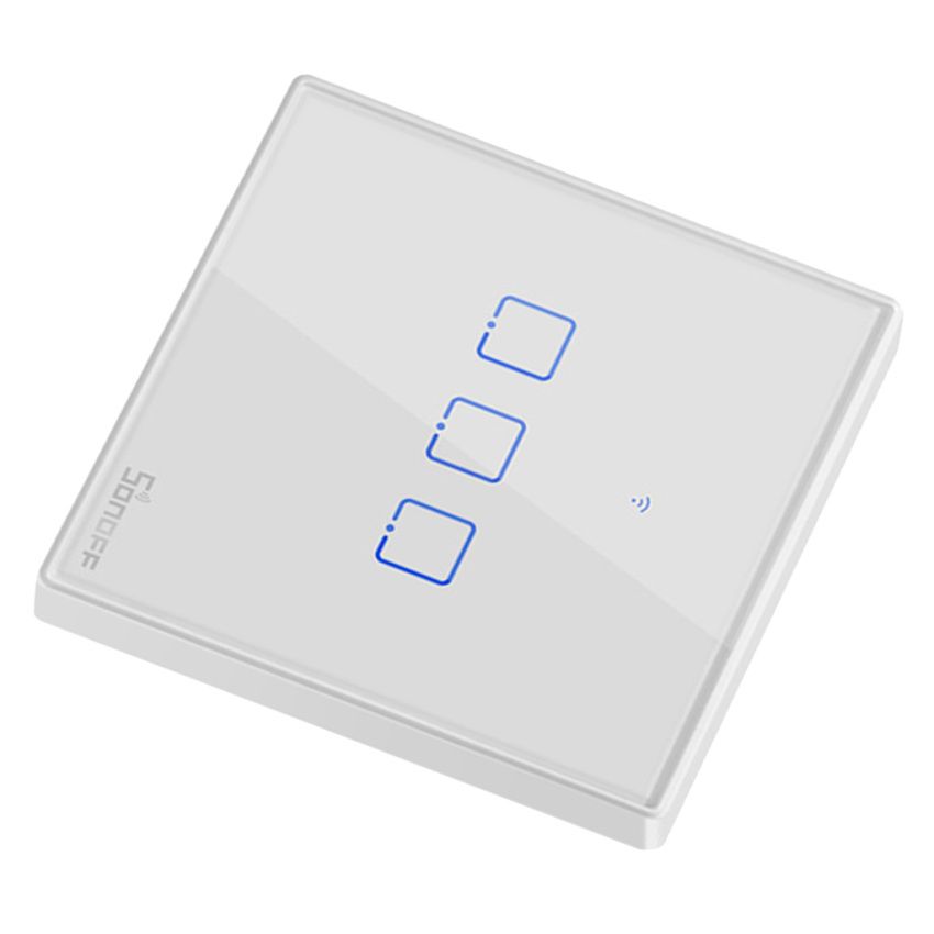 Smart Wifi Wall Switch 1/2/3 Gang RF/Voice/APP/Touch Control EU