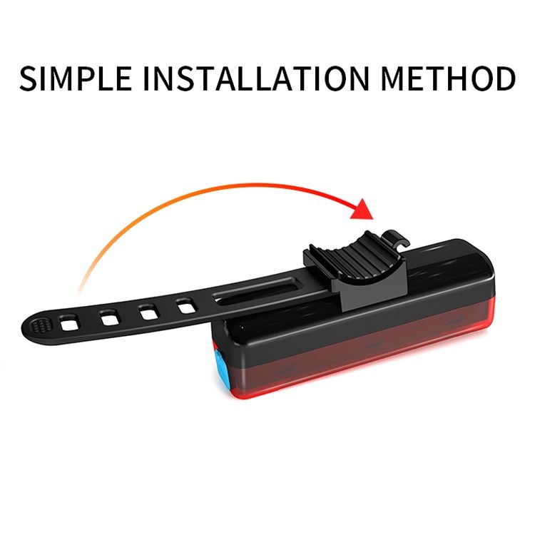 Bicycle Taillight Bicycle Riding Motorcycle Electric Car LED Mountain Bike USB Charging Safety Warning Light (50 Hours, Plastic Bag)