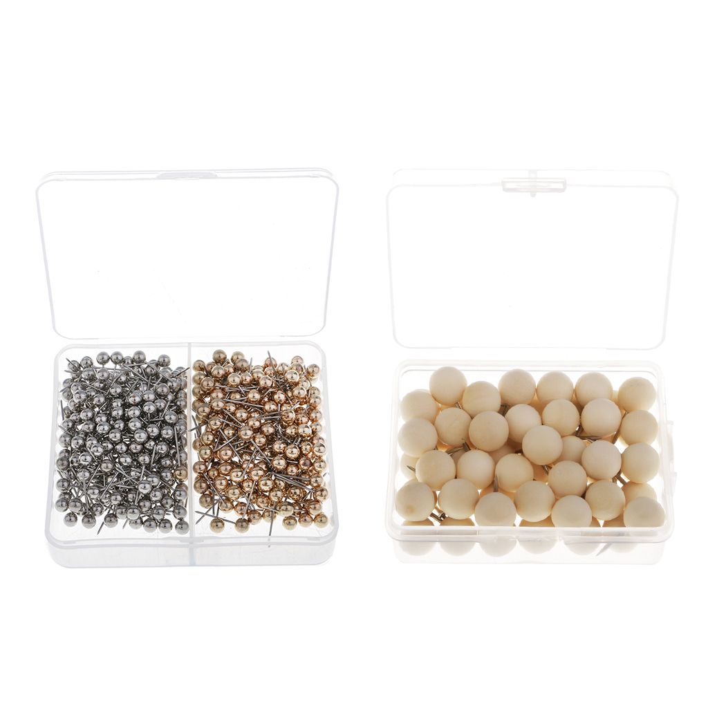 60X Wood Pin 400x Plastic Tacks Drawing Pins Bulk  For Xmas