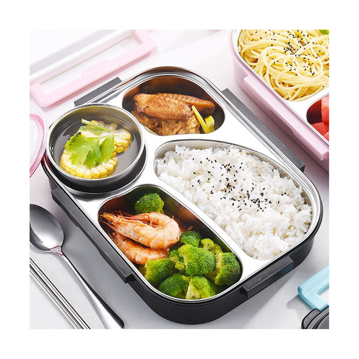 Stainless Steel Lunch Box Children Food Storage Insulated
