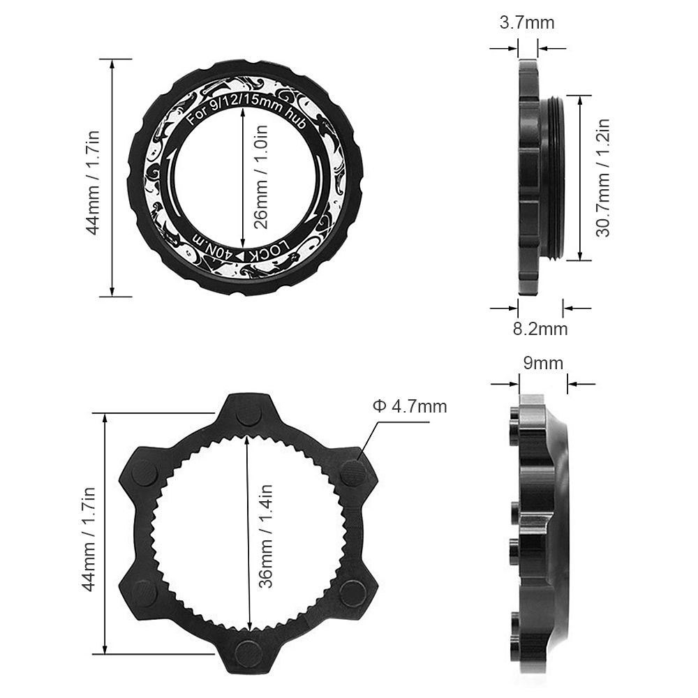 Center Lock Adapter Bicycle Centerlock Adapter To 6-Bolt
