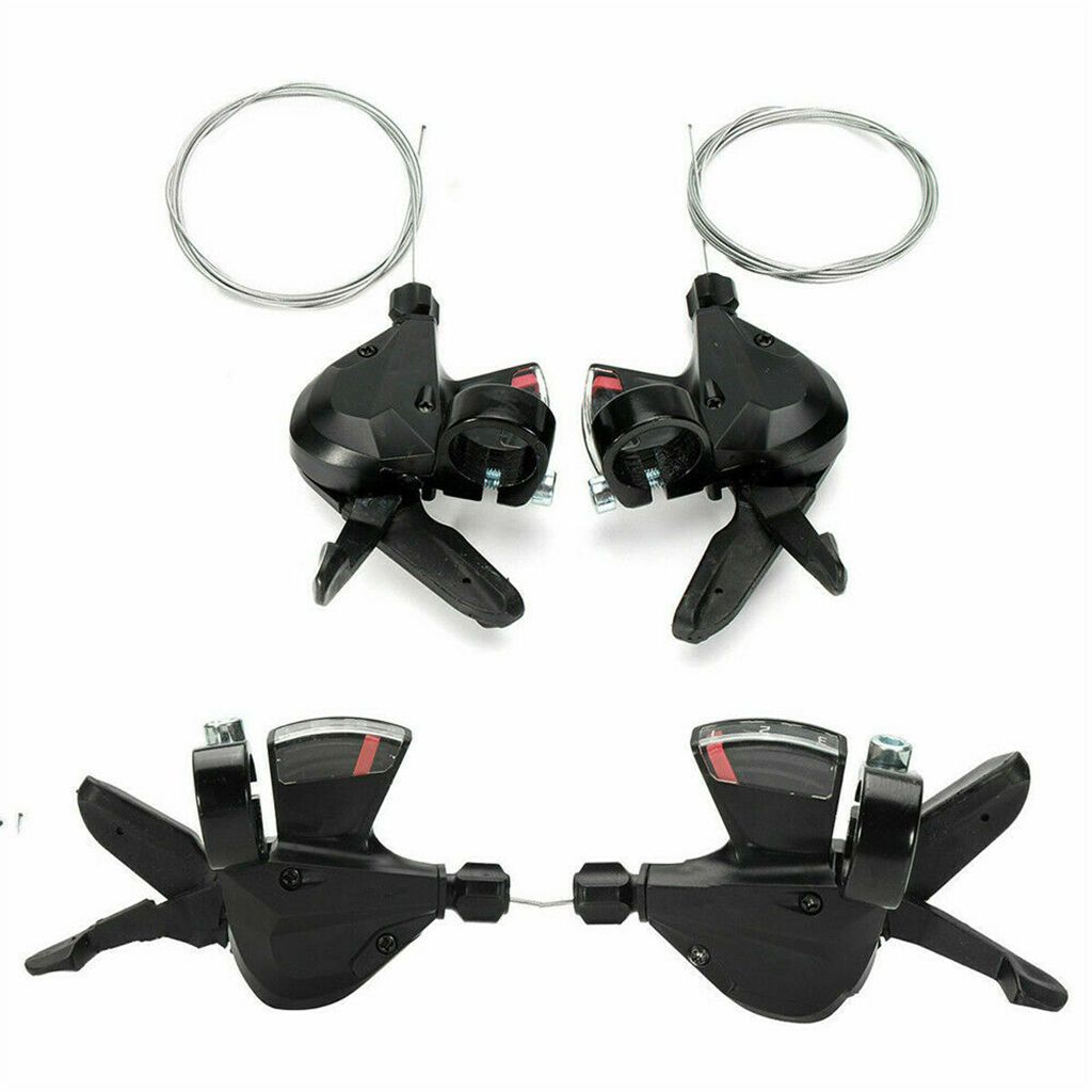2Pcs 24 Speed MTB Mountain Bike Thumb Gear Shift Lever Set (3L&8R)