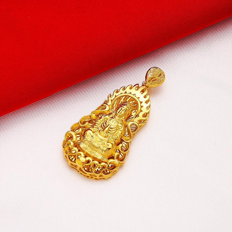 Ethnic Style Men and Women Flame Guanyin Pendant