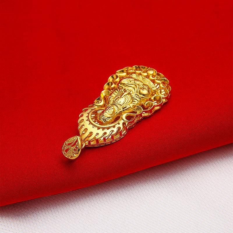 Ethnic Style Men and Women Flame Guanyin Pendant