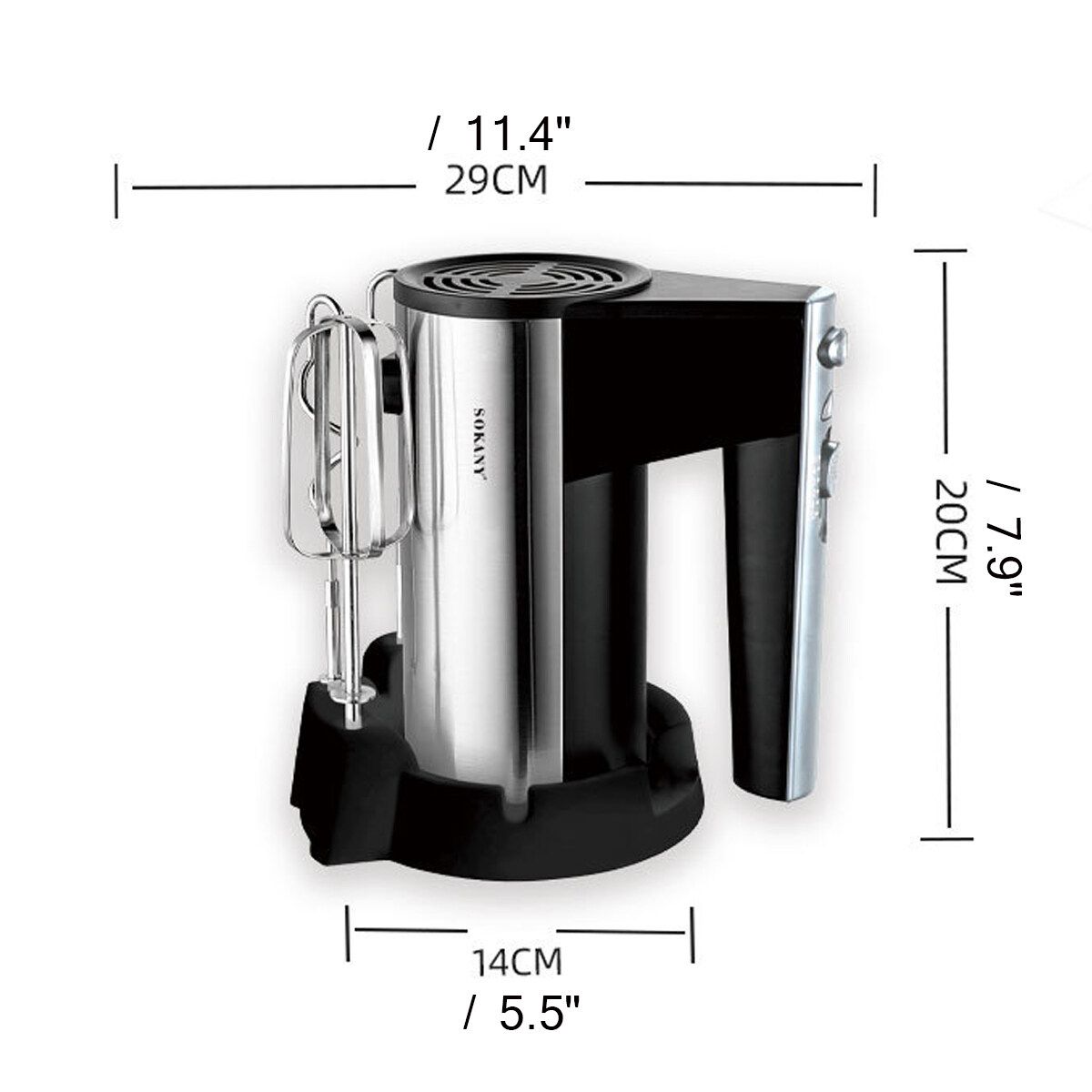 Sokany 5 Speeds 300W Electric Food Mixers Whisk Blender High Quality Dough Blender Egg Beater Spiral Whisk Mixer For Kitchen Cooking Tool Sonifer