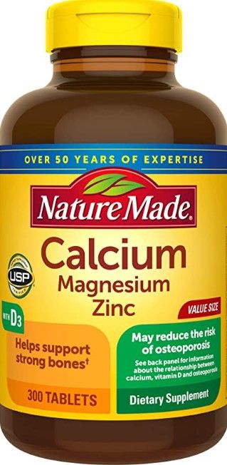 Calcium Magnesium Zinc Supplement With Vitamin D3- 300Tabs