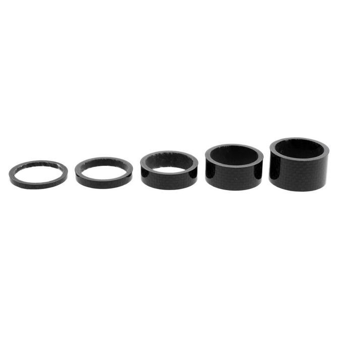5Pcs Carbon Fiber Bike Spacers Bicycle Headset Washer 1-1/8