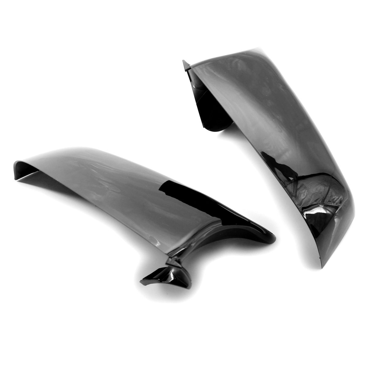 1 Pair Glossy Black Side Mirror Cover Caps Replacement For