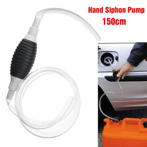 Hand Siphon Pump Petrol  Water Oil  Fuel Transfer Pipe Tube