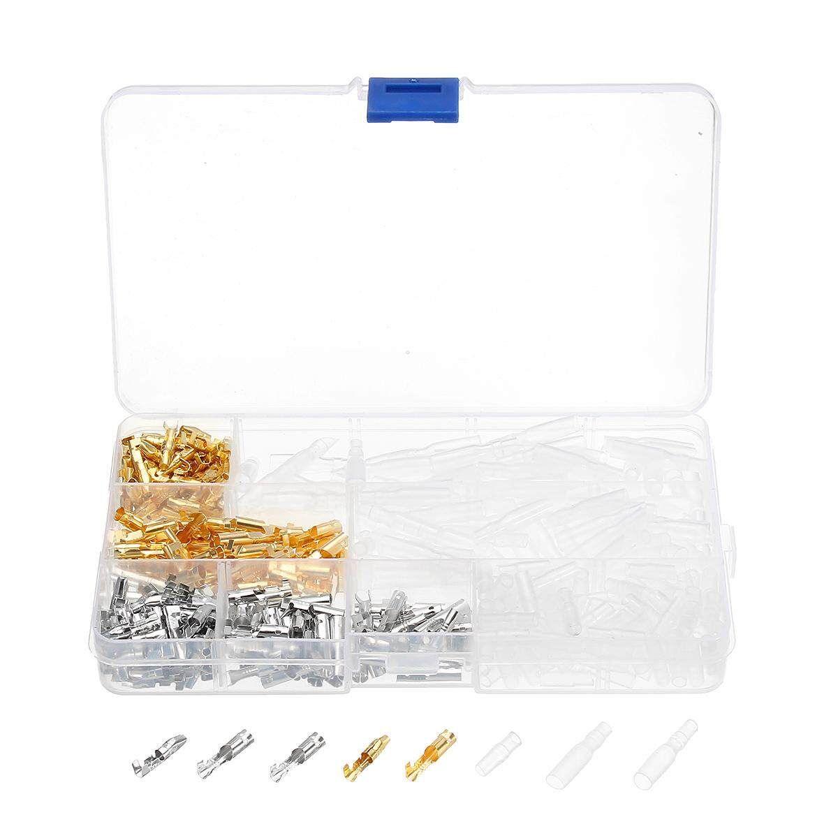 100 Sets 3.9mm Car Motorcycle Brass Bullet Connectors Male&Female Wire Terminals