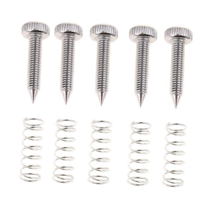Set/5pcs Metal Drums Pedal Hammer Springs+Screws Silver For Drum