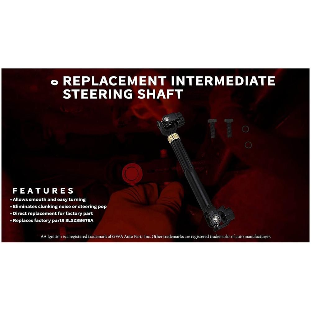 Intermediate Steering Shaft with U Joint Coupler for Ford
