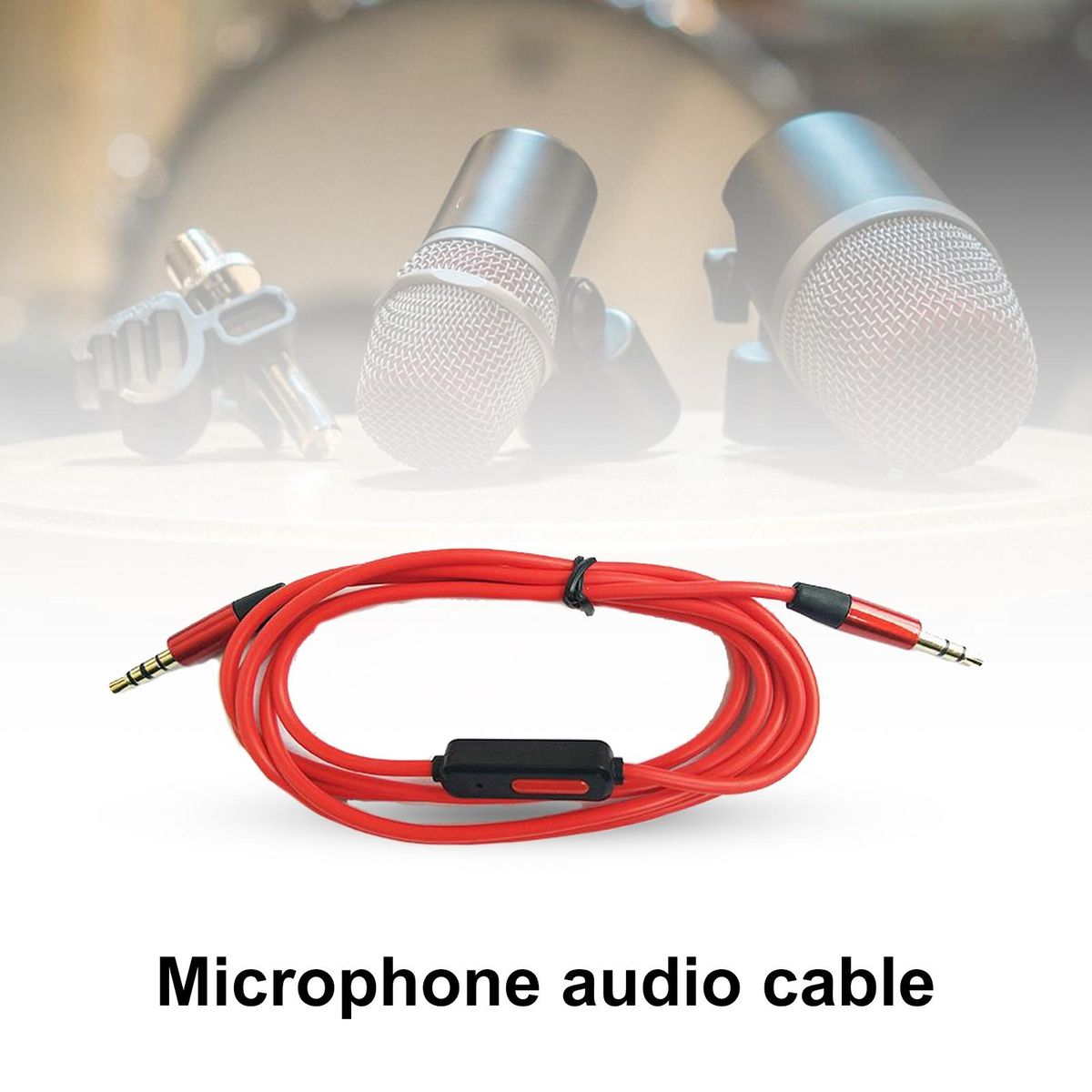 Audio Cable Male to Male AUX Cord Adapter Red