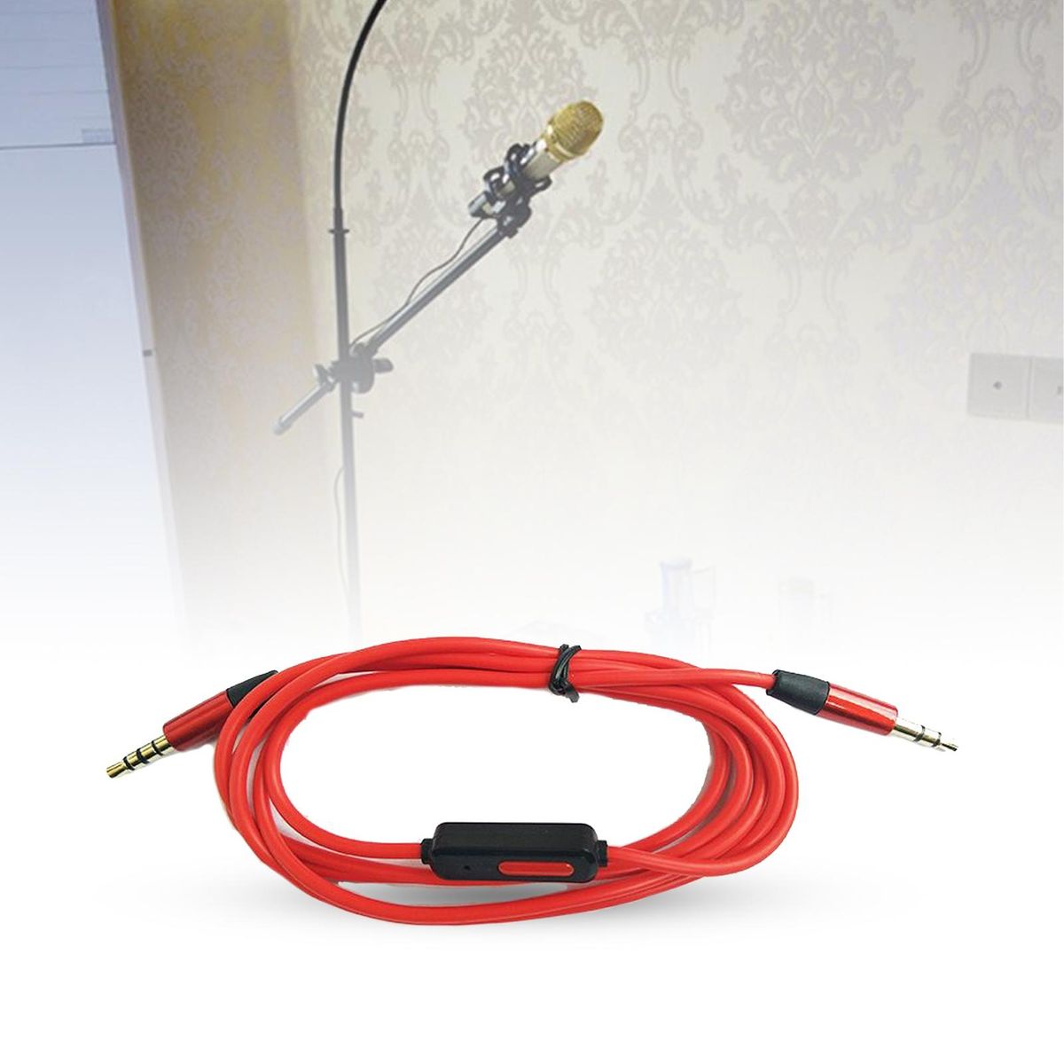 Audio Cable Male to Male AUX Cord Adapter Red