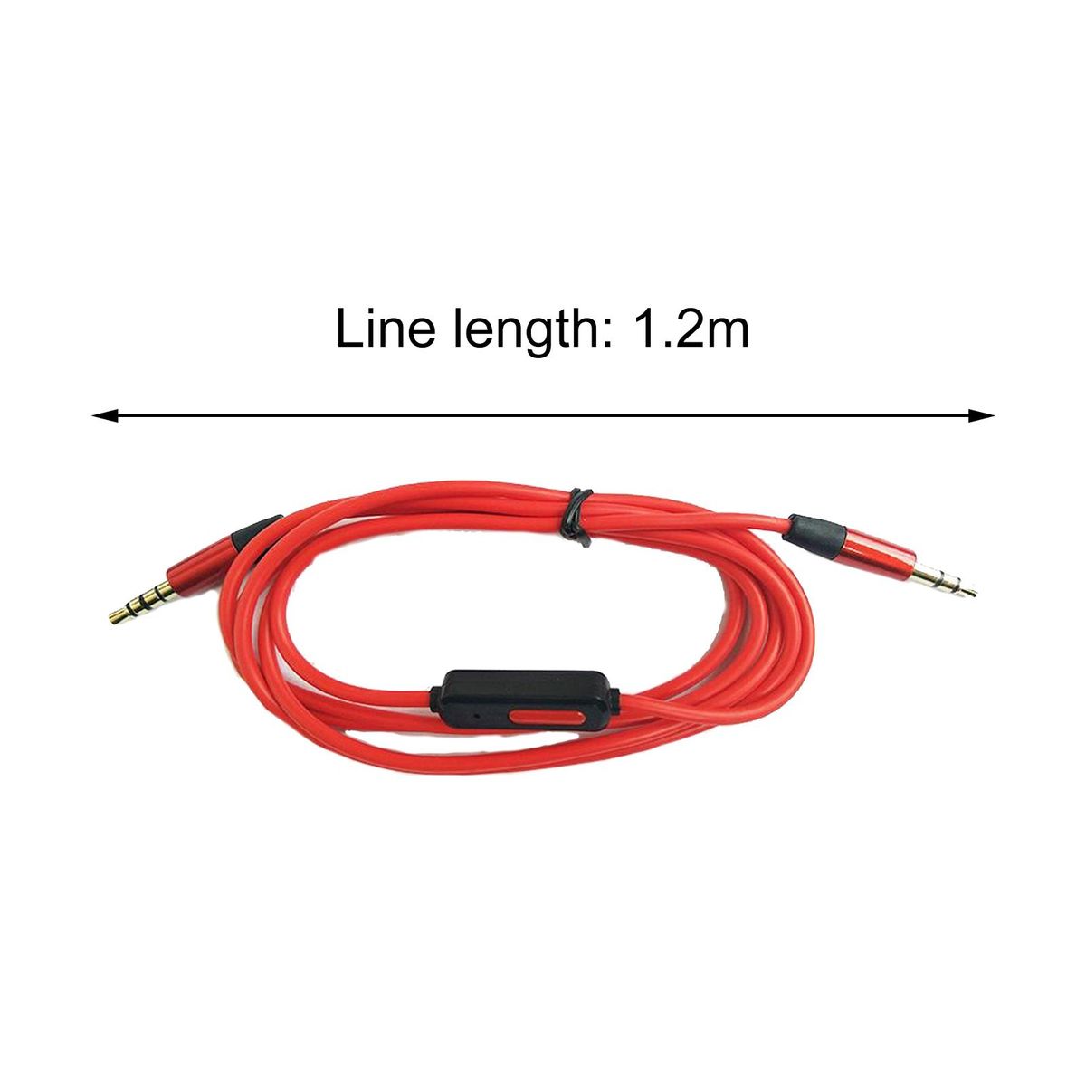 Audio Cable Male to Male AUX Cord Adapter Red