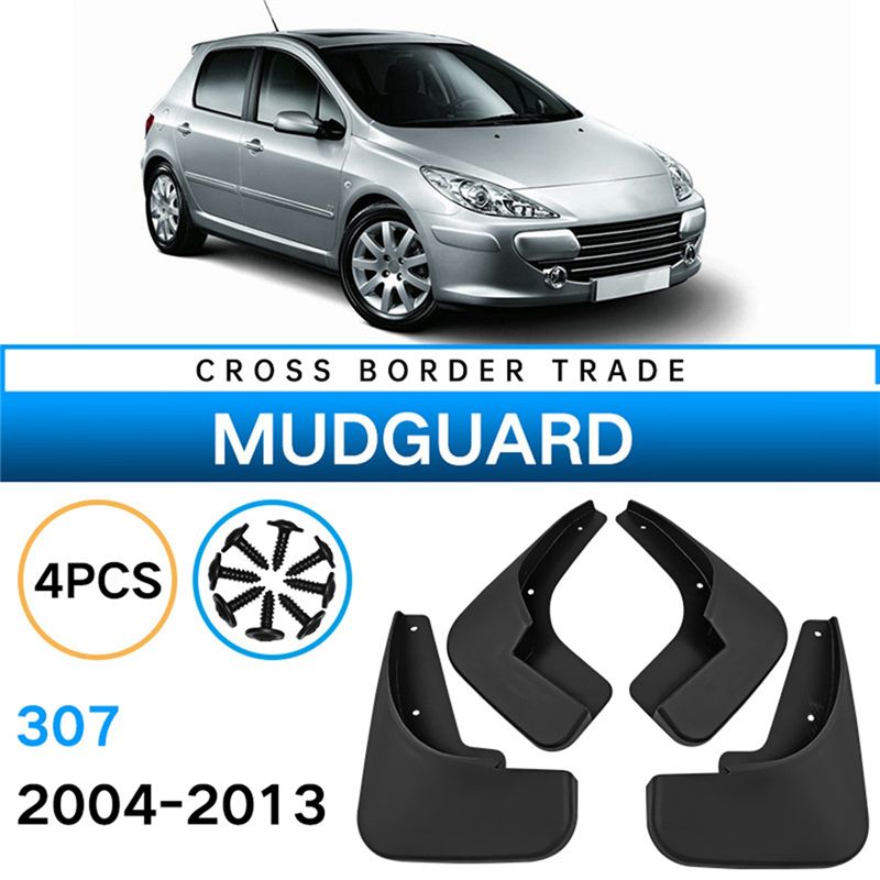 Car Mudflaps for Peugeot 307 2004-2013 Mudguards Fender Flap Splash Guards Cover Mud Car Wheel Accessories
