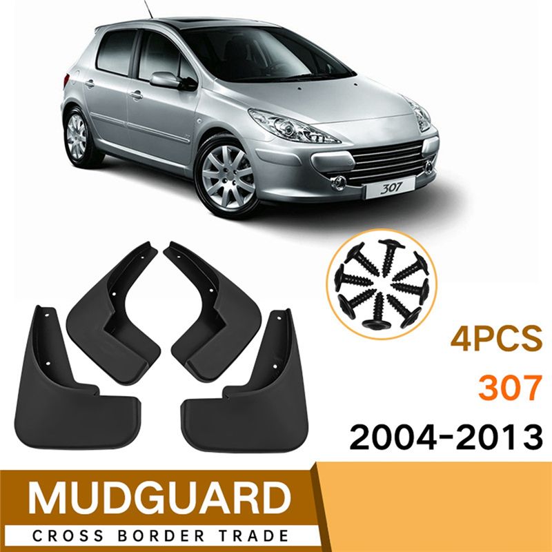 Car Mudflaps for Peugeot 307 2004-2013 Mudguards Fender Flap Splash Guards Cover Mud Car Wheel Accessories