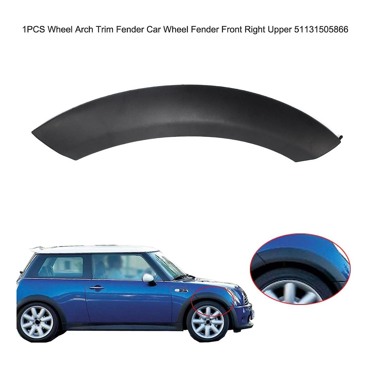 51131505864 Front Wheel Right Front Wheel Arch Hood Fender for BMW