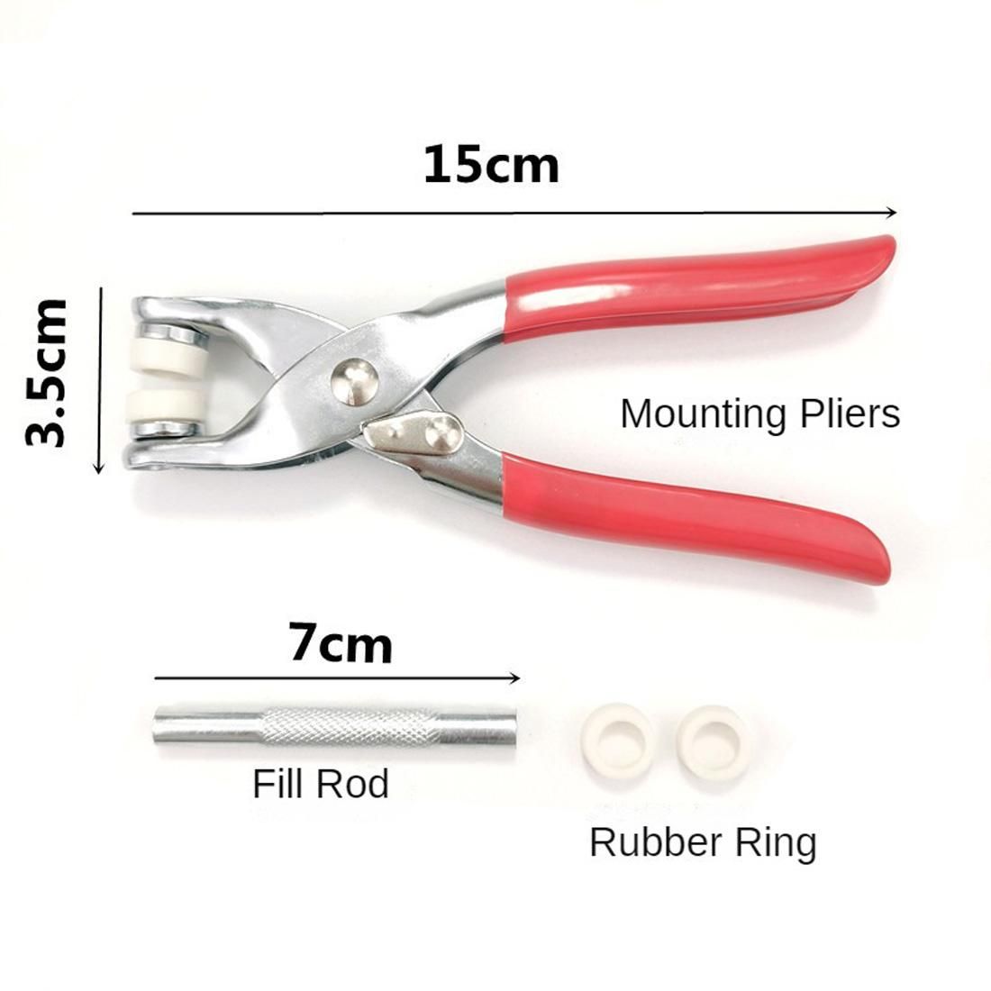 100 Sets Metal Snaps Buttons(9.5mm) with Fastener Pliers Kit