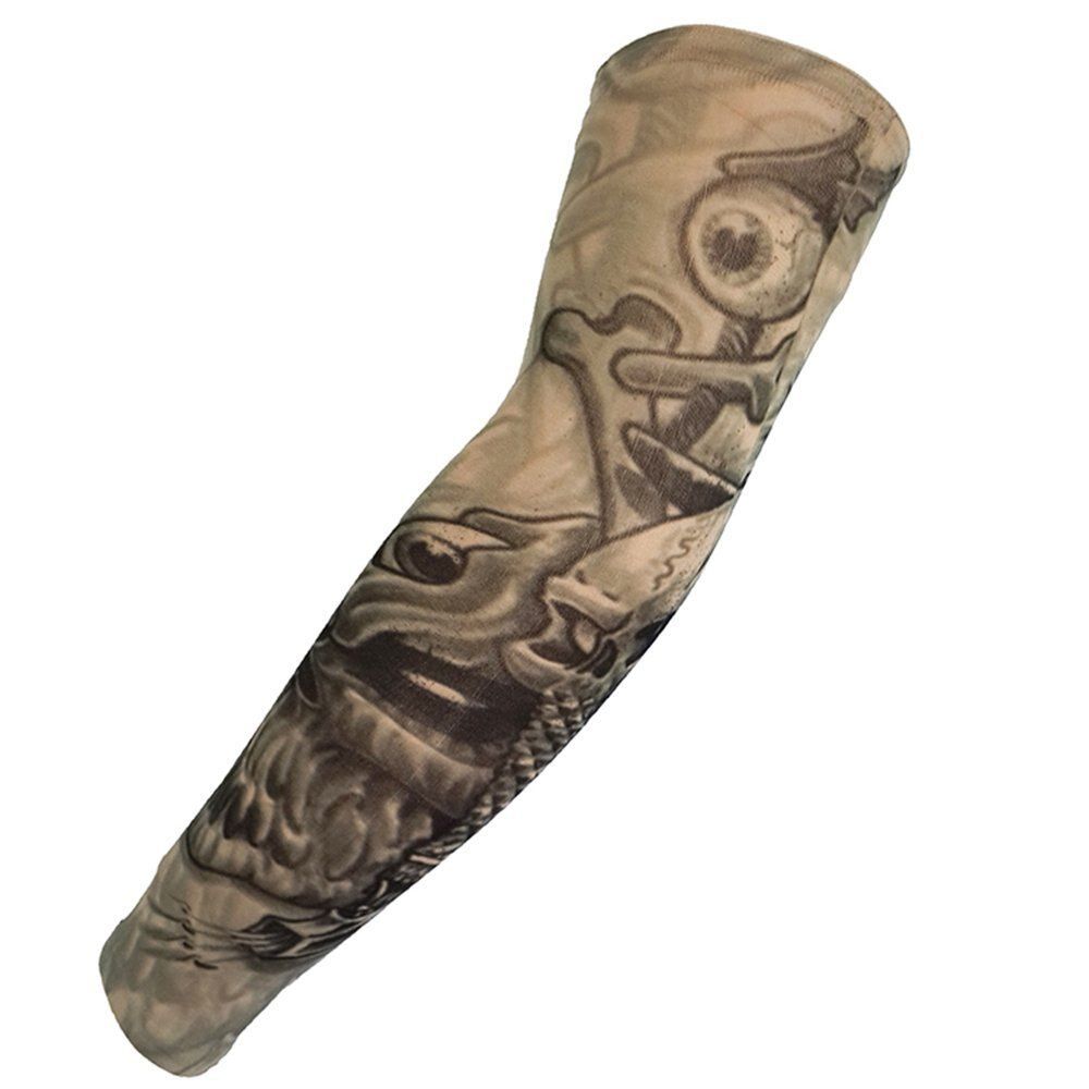 Qinju Mens Temporary Tattoo Sleeves  Body Art Fake Slip On