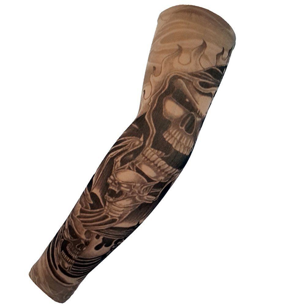 Qinju Mens Temporary Tattoo Sleeves  Body Art Fake Slip On