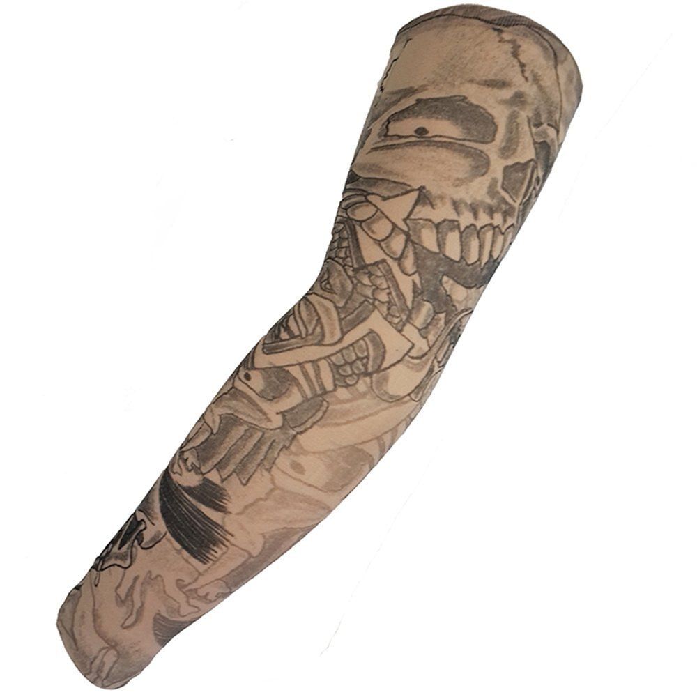 Qinju Mens Temporary Tattoo Sleeves  Body Art Fake Slip On