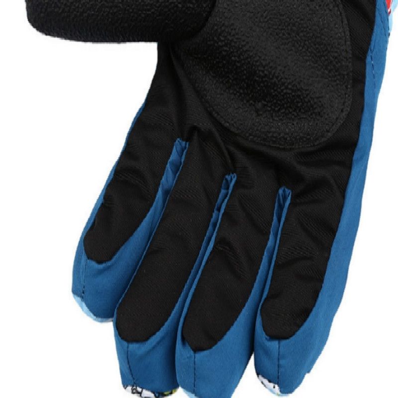Children Full Finger Ski Gloves Waterproof Padded Warm Riding Gloves, Size:3-6 Years Old(Pink)