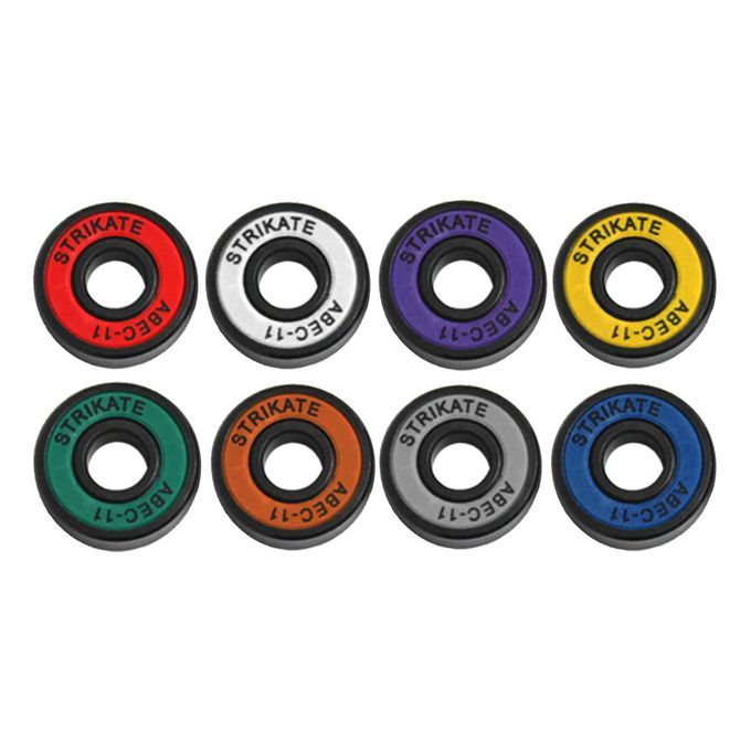 8Pcs ABEC-11 SKATEBOARD BEARINGS REPLACEMENT FOR LONGBOARD Multicolor