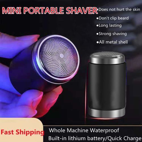 Mini Portable Aluminum Electric Shavers Waterproof Men's Shaving Partner Wet And Dry Dual-Black