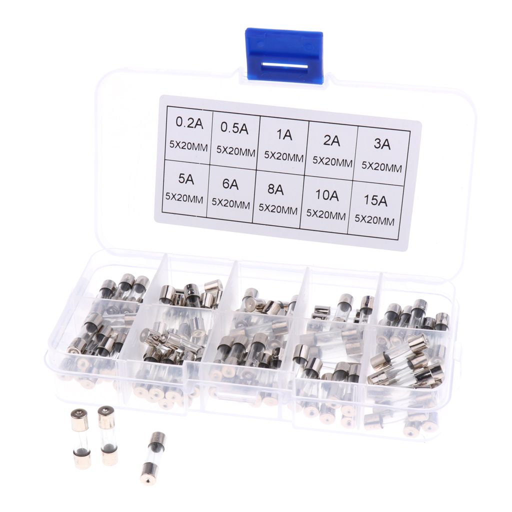 100PCS 02A 05A 1A 2A 3A 5A 6A 8A 10A 15A AGU Glass Nickel Plated