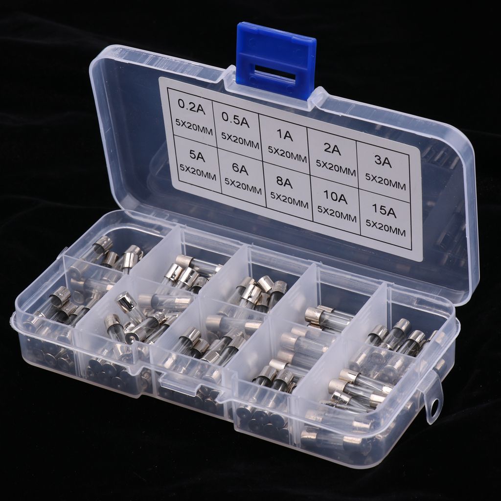 100PCS 02A 05A 1A 2A 3A 5A 6A 8A 10A 15A AGU Glass Nickel Plated