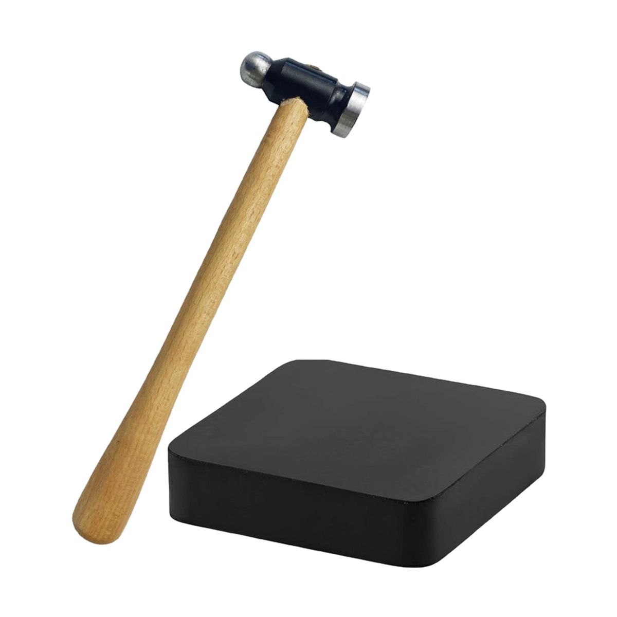 Mini Steel Mallet And Rubber Bench Block