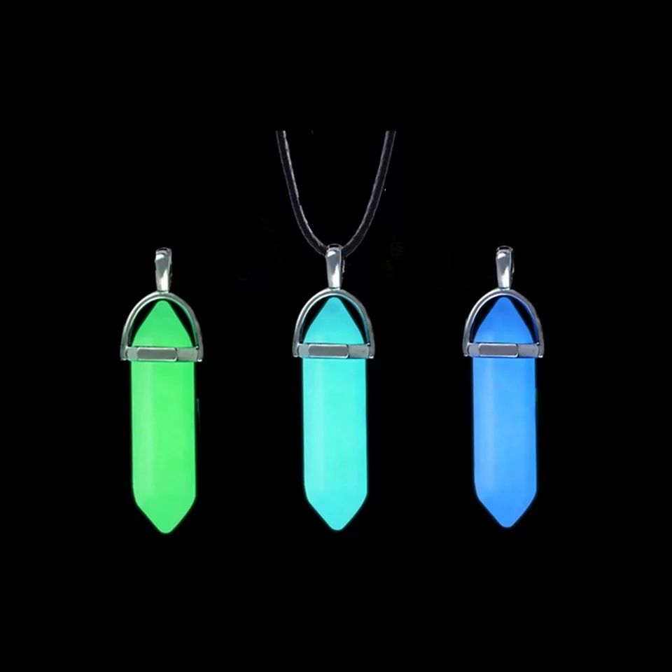 Luminous Hexahedral Column Pendant Necklace