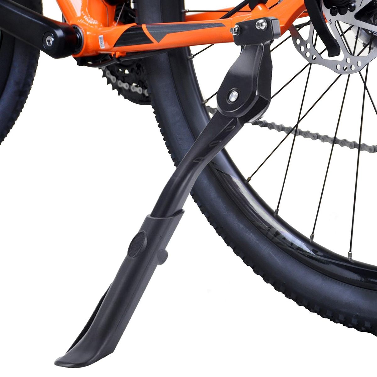 Bike Side Stand Thickened Adjustable Bike Holder Footrest Black