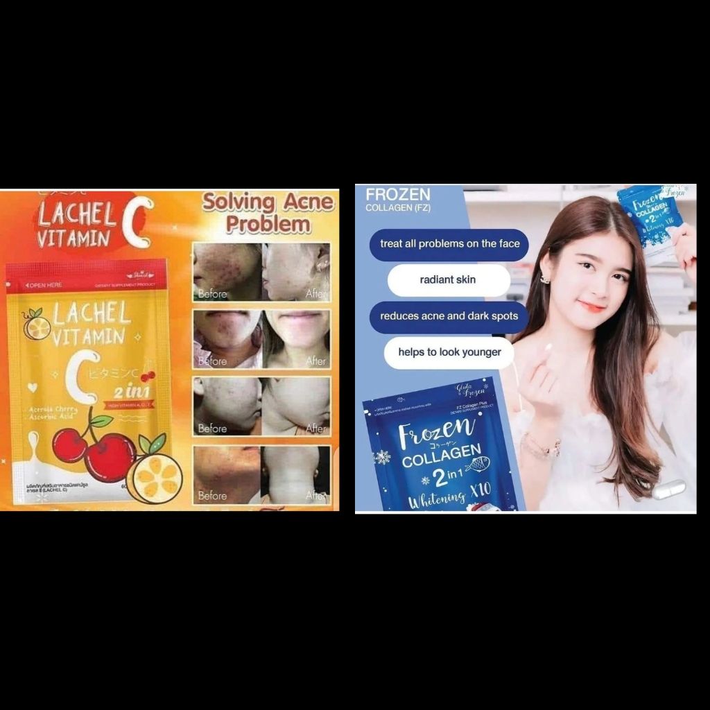 Lachel Vitamin C 2 In 1 +  Frozen Collagen 2 In 1 Supplement