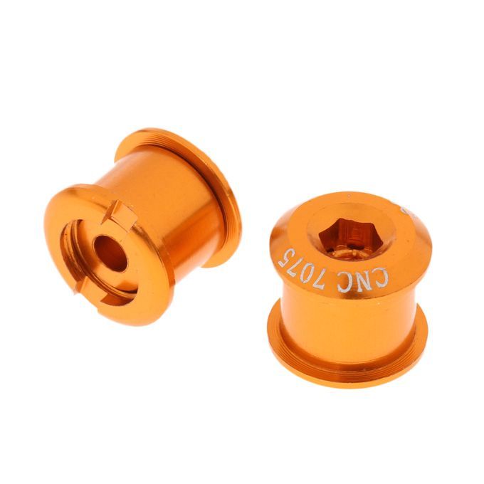 5Pcs Bike Crankset Chainring Bolts  Nuts Chainwheel Bolts M8x7mm Gold
