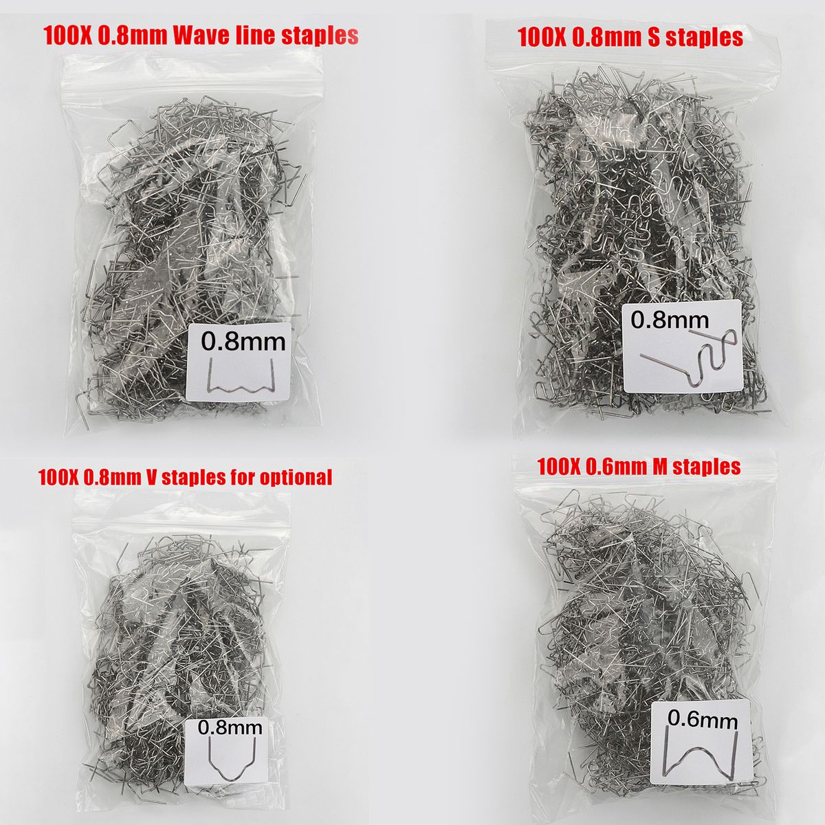 Universal 400 Pcs/Set Precut 0.6mm-0.8mm Hot Wave Flat