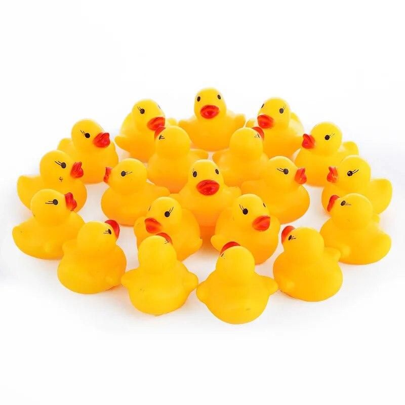 10pcs/lot Cute Baby Kids Squeaky Rubber Ducks Bath Bathe Room Water Fun Game Playing Newborn Boys Girls Toys for Children