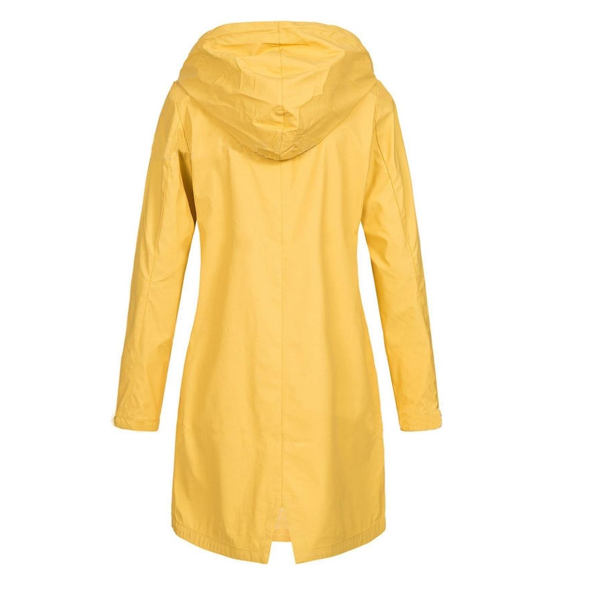Women's Hiking Jacket With Hood Outdoor Sport Coat L Yellow
