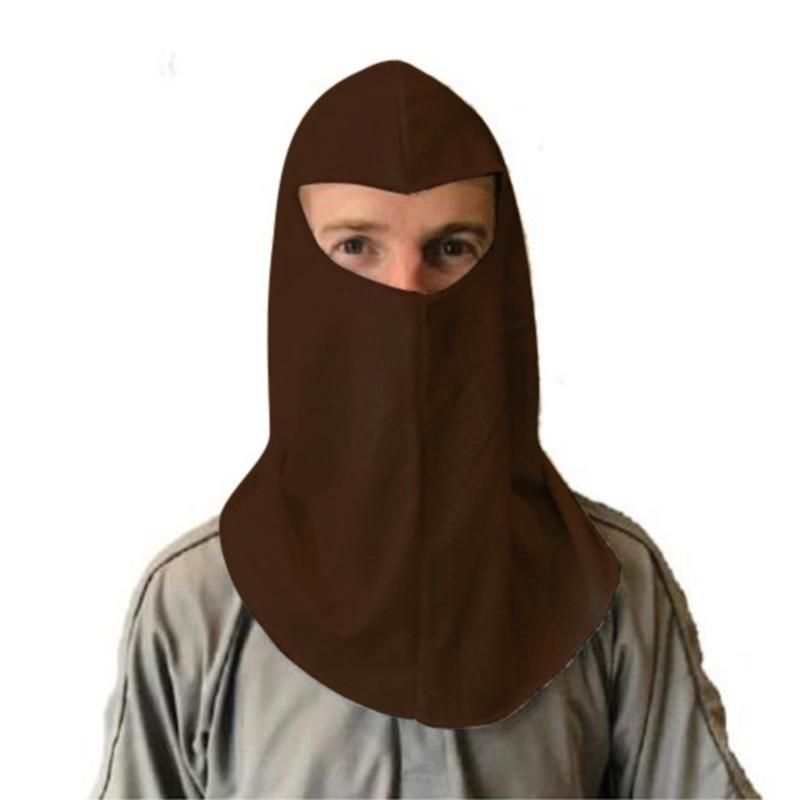 Unisex Solid Color Full Cover Face Veil Muslim Hijab-White